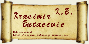 Krasimir Butačević vizit kartica